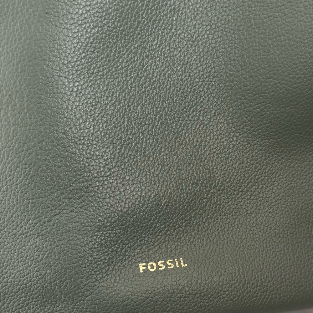 Fossil Talulla Mint Green Hobo Shoulder Bag Gold Hardware Pleated Front - Picture 5 of 10